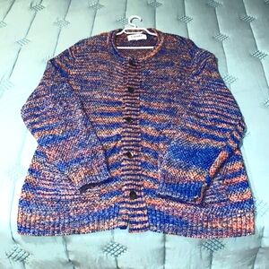 Corridor NYC Men's Space Dye Cardigan Made in Peru.